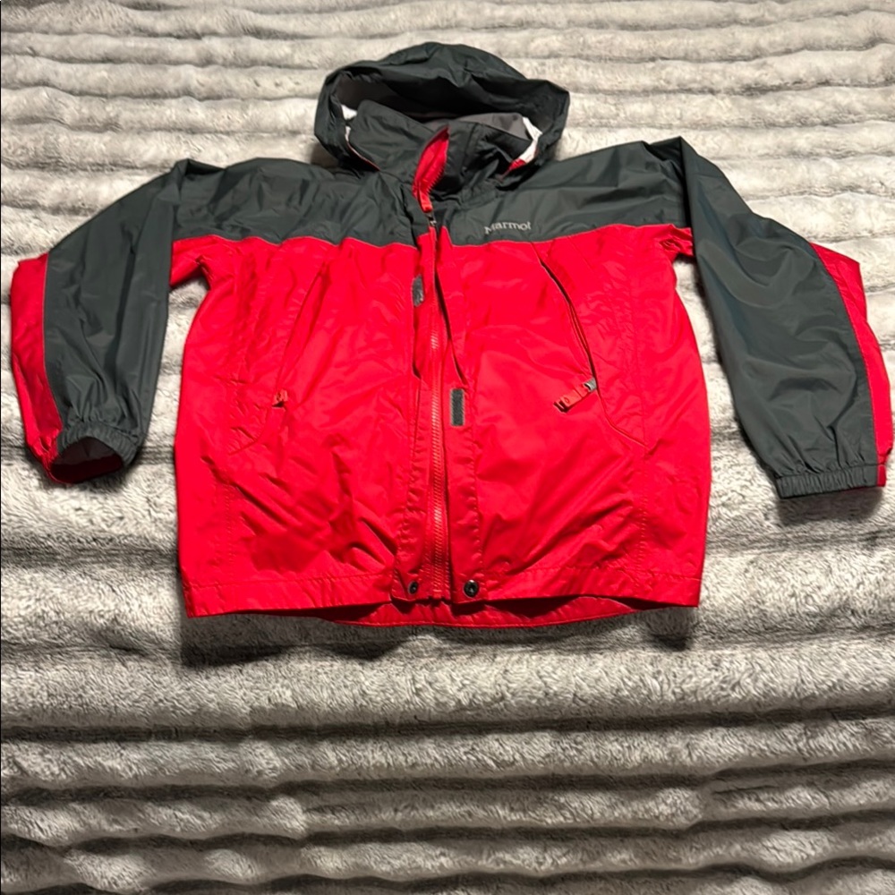 Marmot Red and Black Hooded Jacket